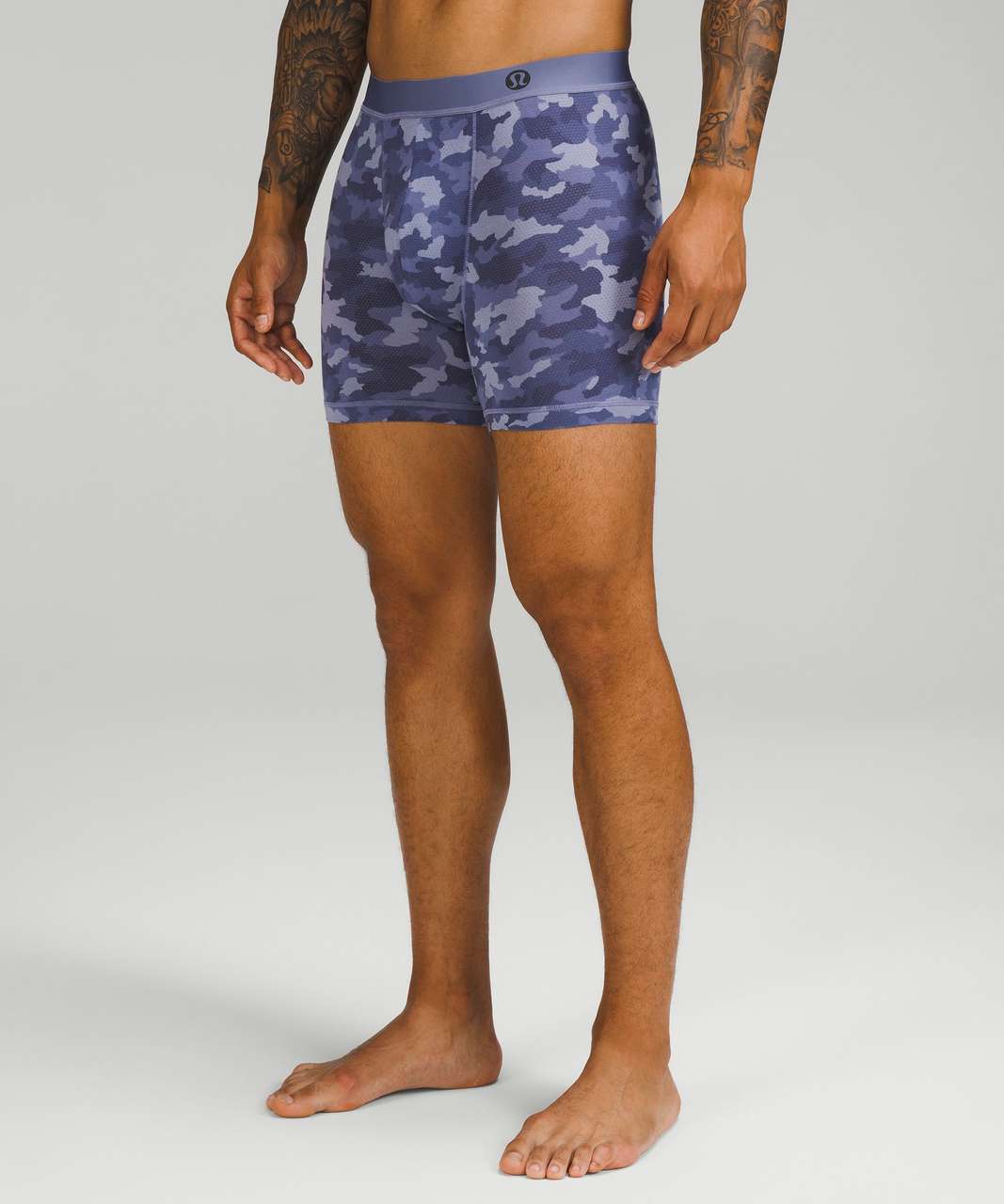 Lululemon Always In Motion Mesh Boxer 5" - Heritage 365 Camo Mini Peri Purple Multi