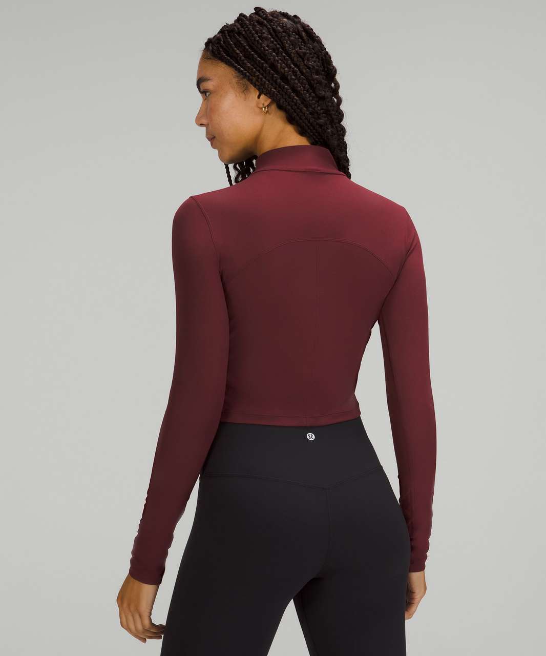 Lululemon All Aligned Mock Neck Long Sleeve Shirt - Red Merlot