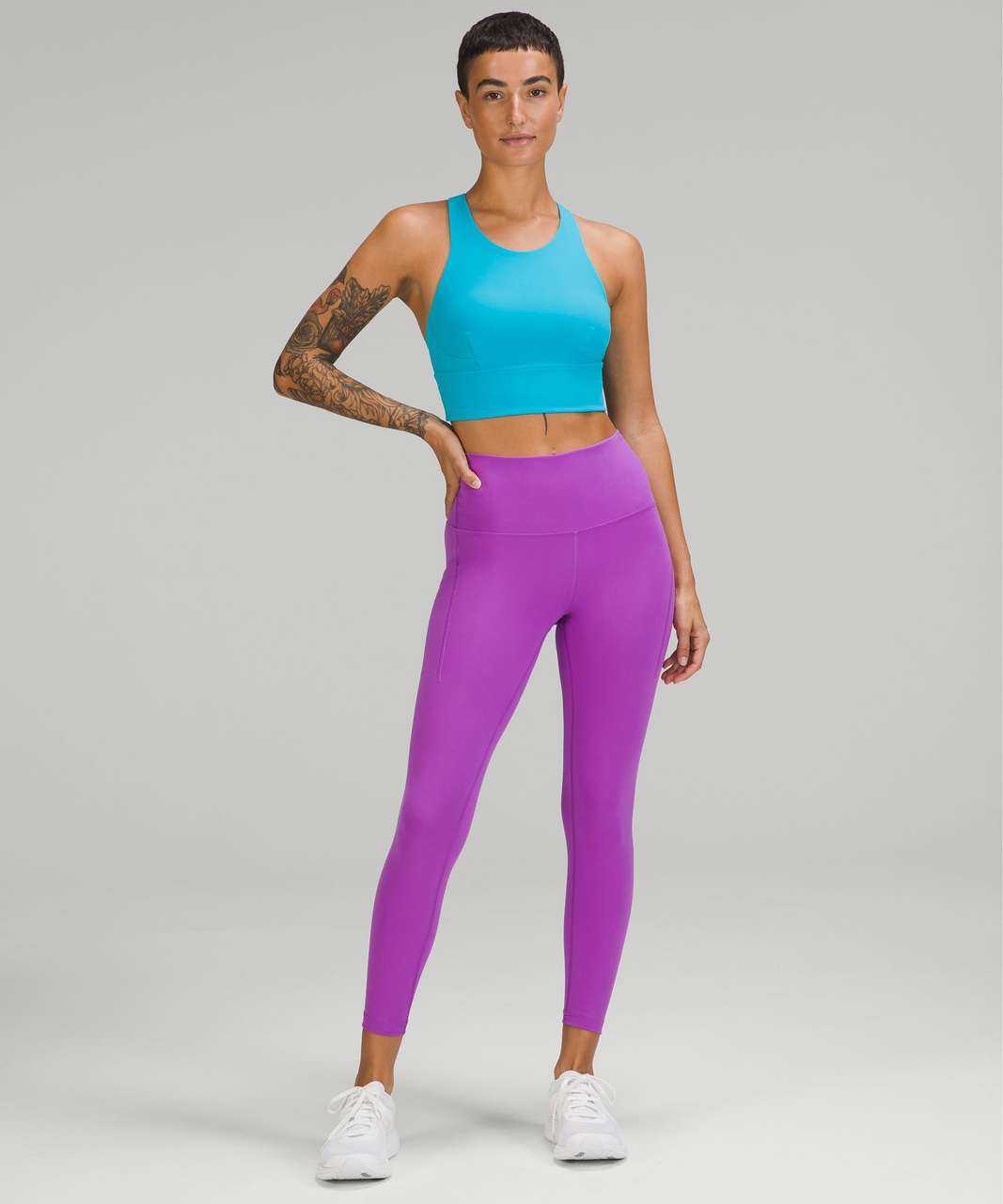 Luxe Longline Yoga Top (Blue Lido)