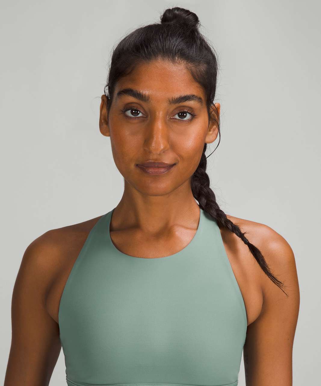 Lululemon Free to Be High-Neck Longline Bra Wild *Light Support, A/B Cup - Tidewater Teal / Icing Blue