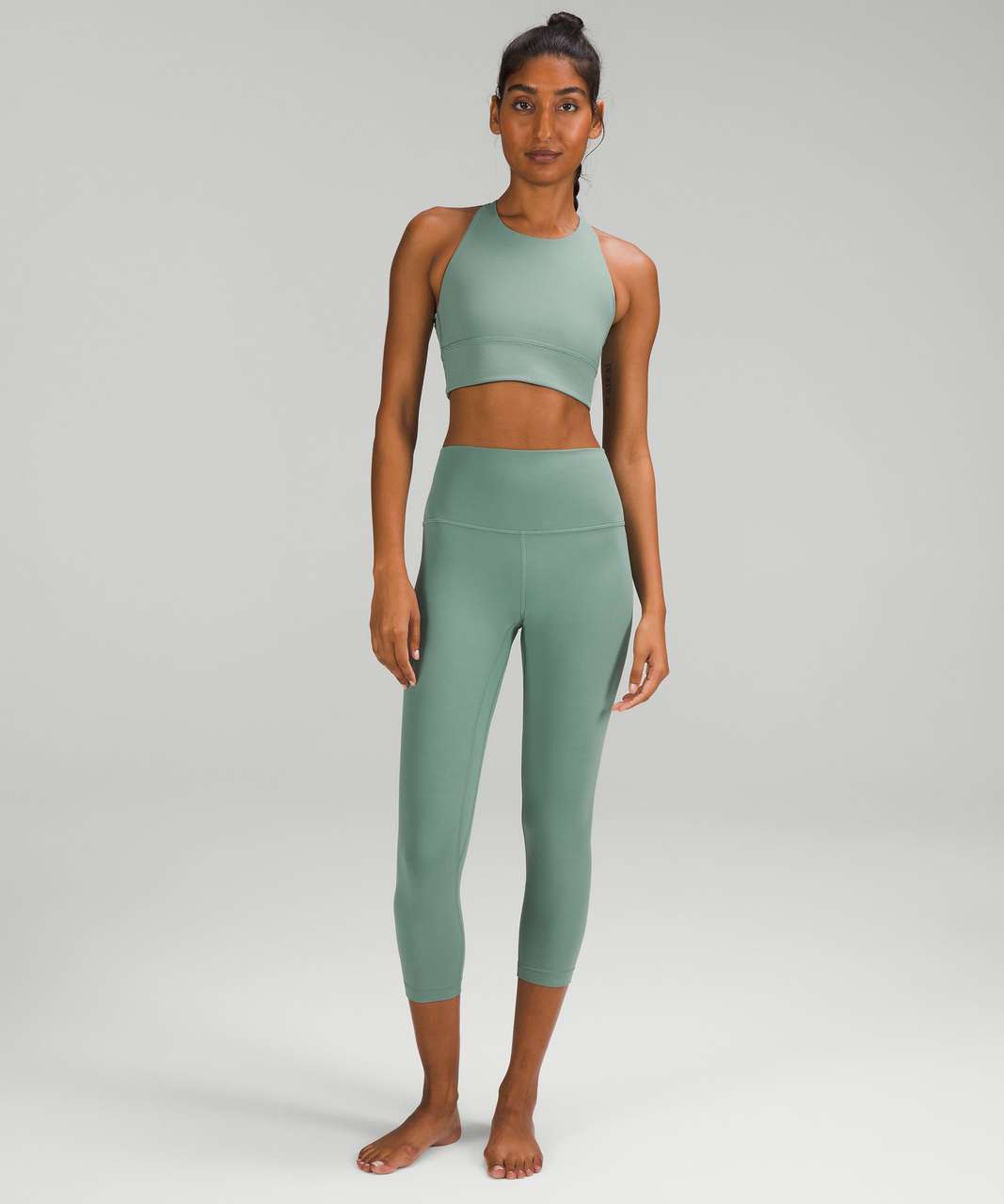 Lululemon Free to Be High-Neck Longline Bra Wild *Light Support, A/B Cup - Tidewater Teal / Icing Blue