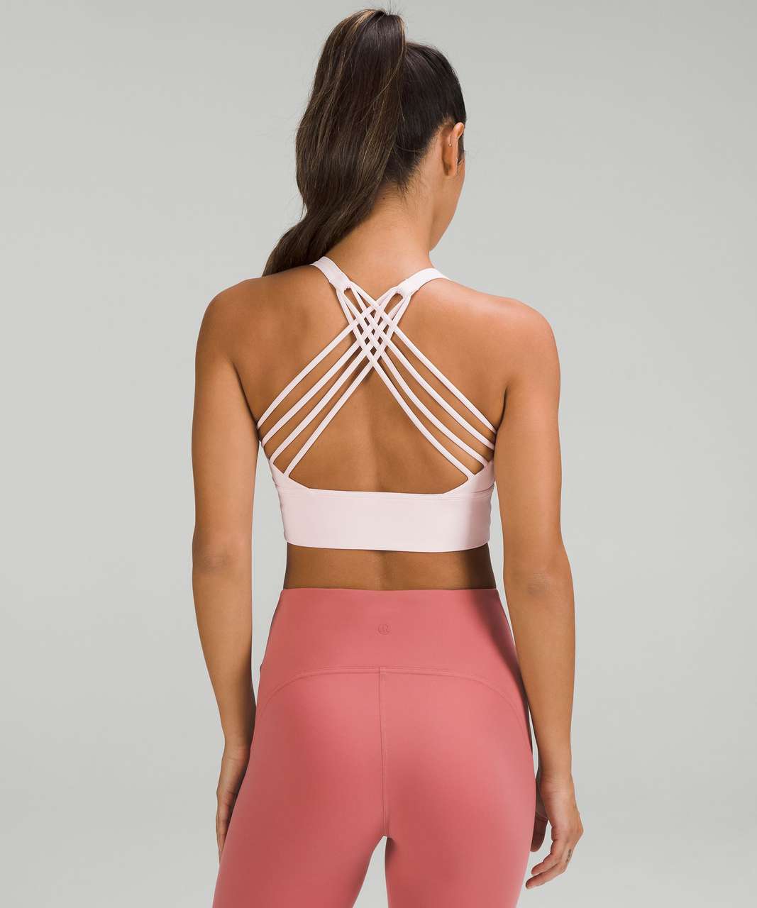 Lululemon Free to Be High-Neck Longline Bra Wild *Light Support, A/B Cup - Flush Pink