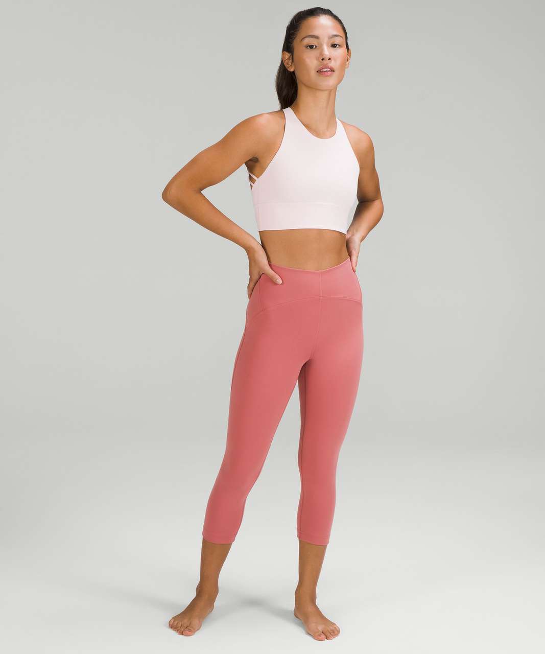 Lululemon Free to Be High-Neck Longline Bra Wild *Light Support, A/B Cup -  Flush Pink - lulu fanatics