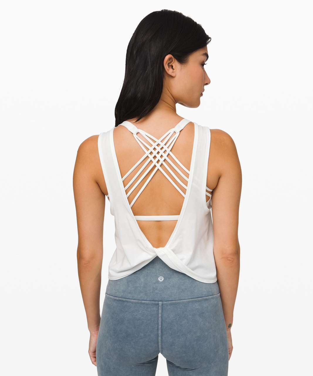 Supersoft Backless Tank Top in White