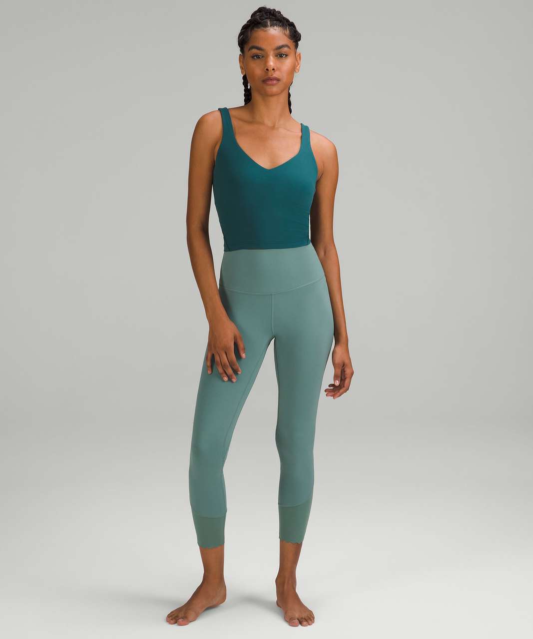 Top Lululemon Green size 8 US in Cotton - 40872373