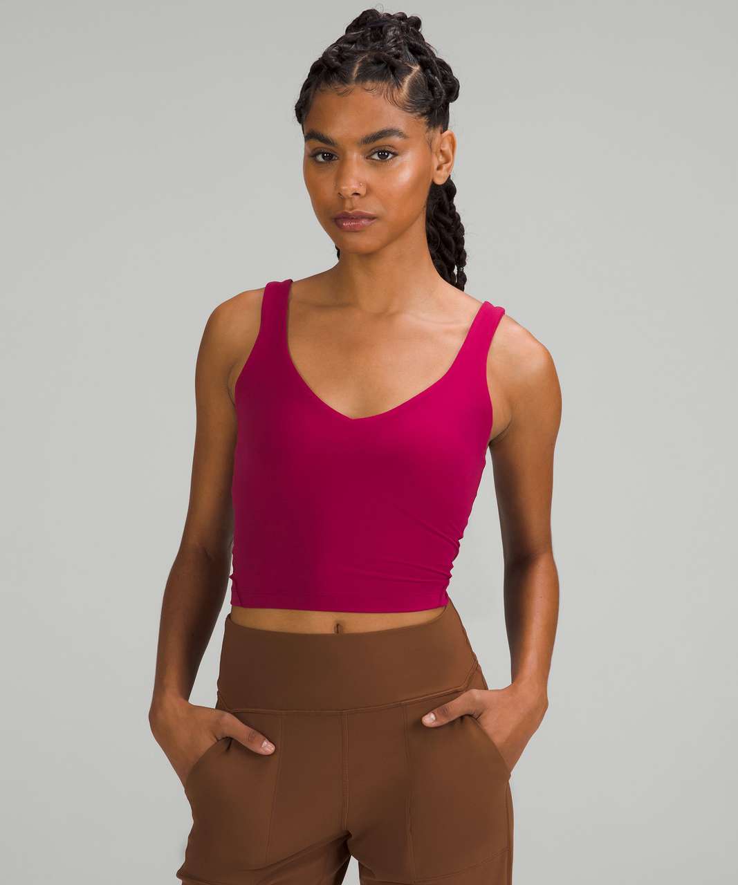NEW Women Lululemon Align Cropped Tank Top Guava Pink Size 10 & 12 