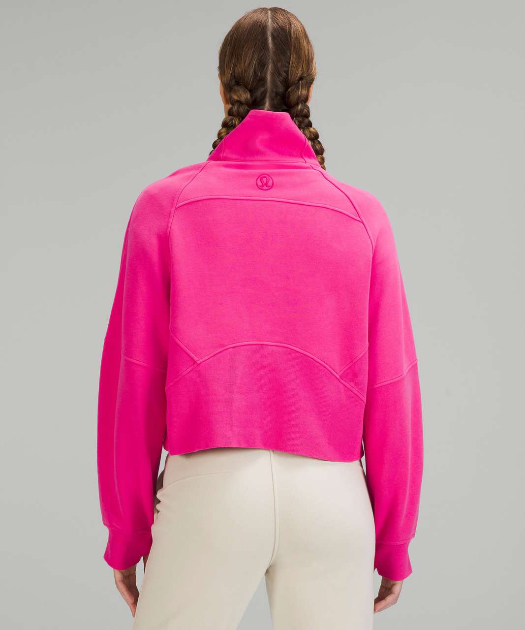 Lululemon Scuba Oversized Funnel Neck Half Zip - Sonic Pink - lulu fanatics