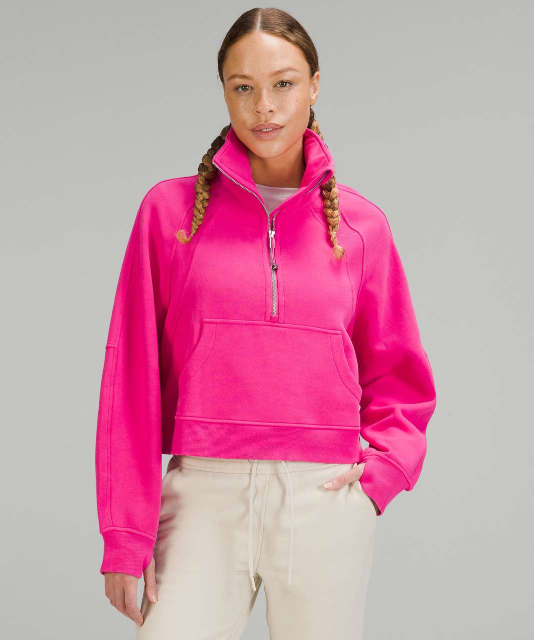 sonic pink lululemon scuba  Hoodies, Half zip hoodie, Full zip hoodie