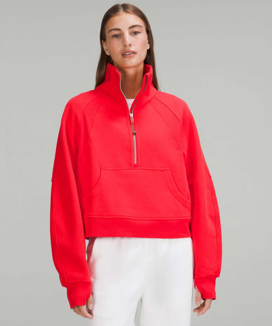 Lululemon Scuba Oversized Funnel Neck Half-Zip - Smoky Red Size XS