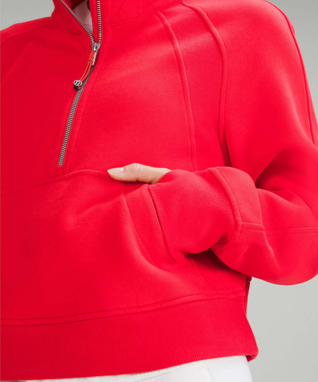 Lululemon Sweater 8 Red Hoodie Full Zip Sweatshirt Floral Stretch Stretch *
