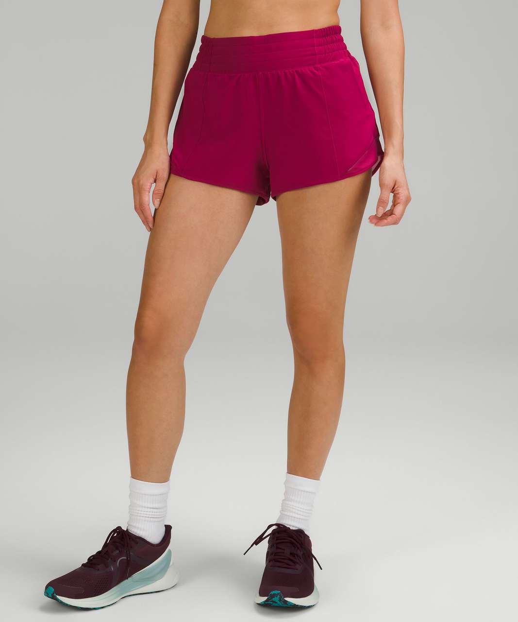 Lululemon Hotty Hot High-Rise Lined Short 2.5" - Pomegranate