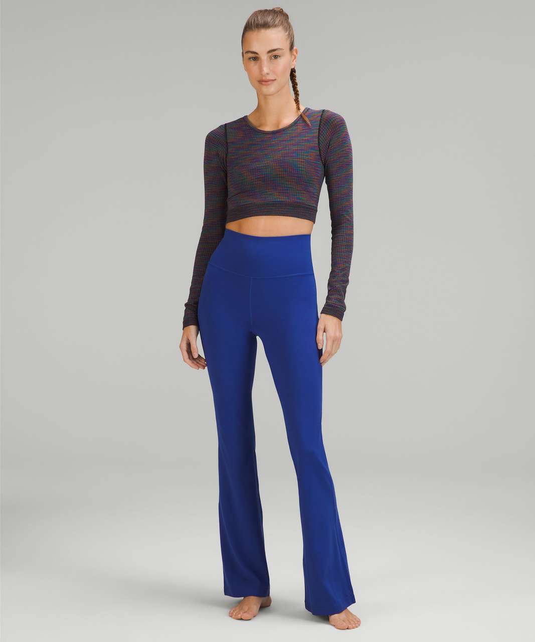 Lululemon Groove Super-high-rise Flared Pants Nulu In Charged Indigo