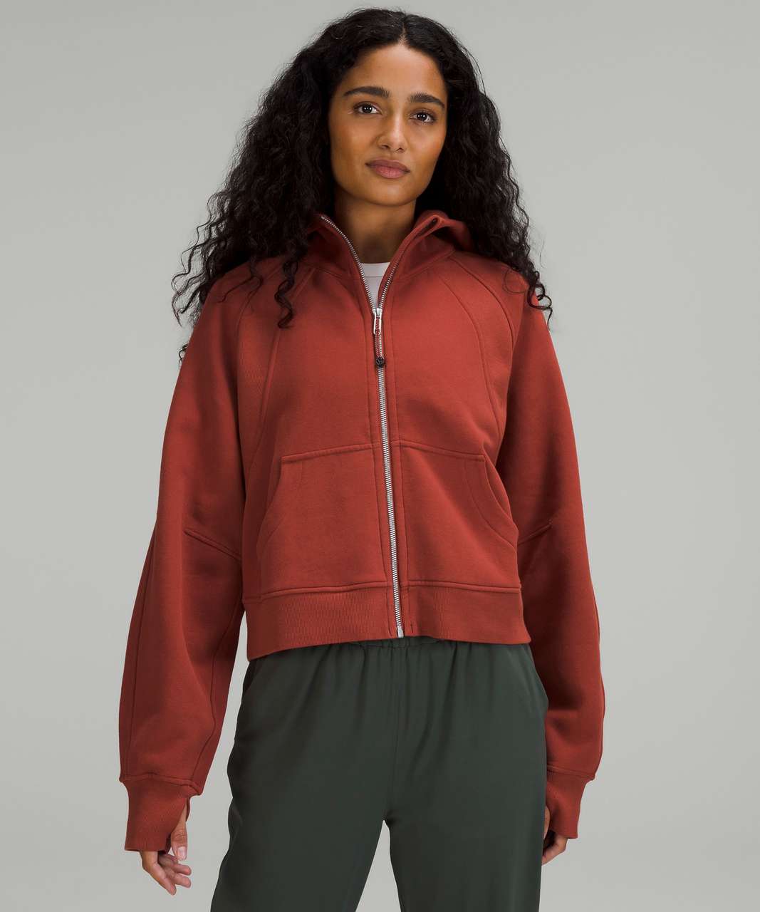 Lululemon Scuba Oversized Funnel-Neck Full Zip - Cayenne - lulu