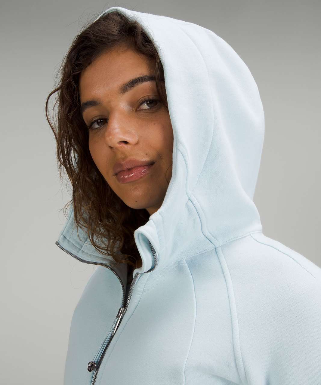 Lululemon Scuba Oversized Full Zip Hoodie - Powder Blue - lulu fanatics