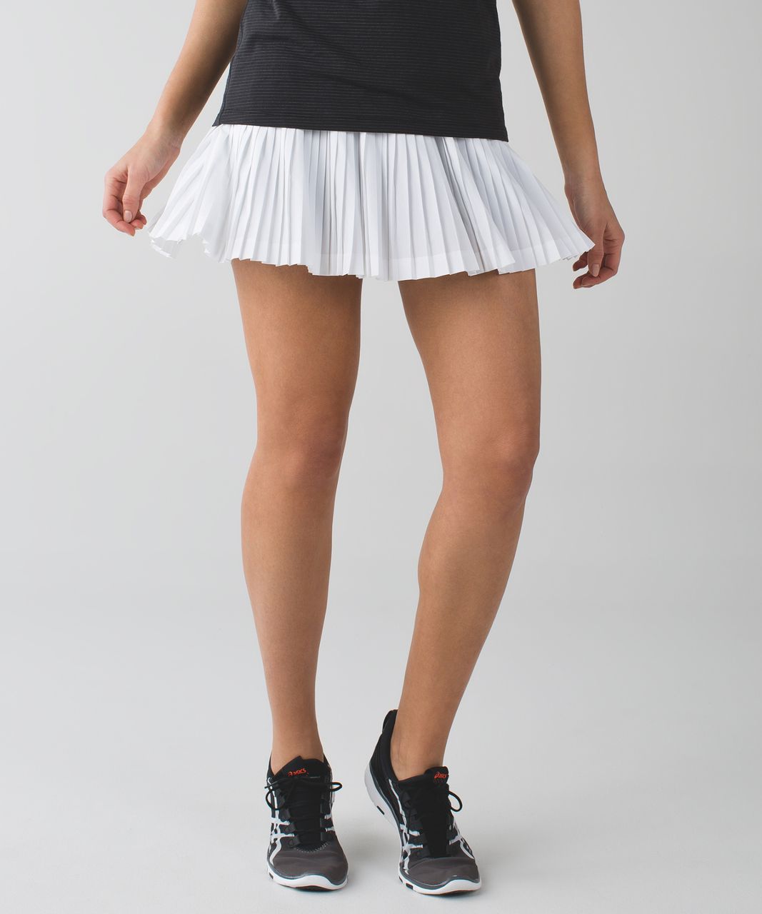 Lululemon Pleat To Street Skirt II - White / Heathered Slate