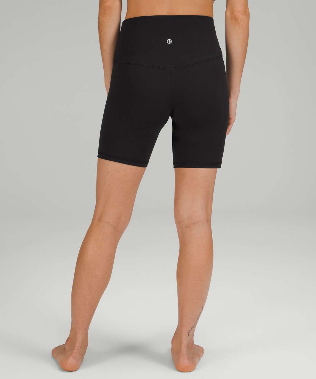 Lululemon Ribbed Contoured High-Rise Short 8 - Black - lulu fanatics