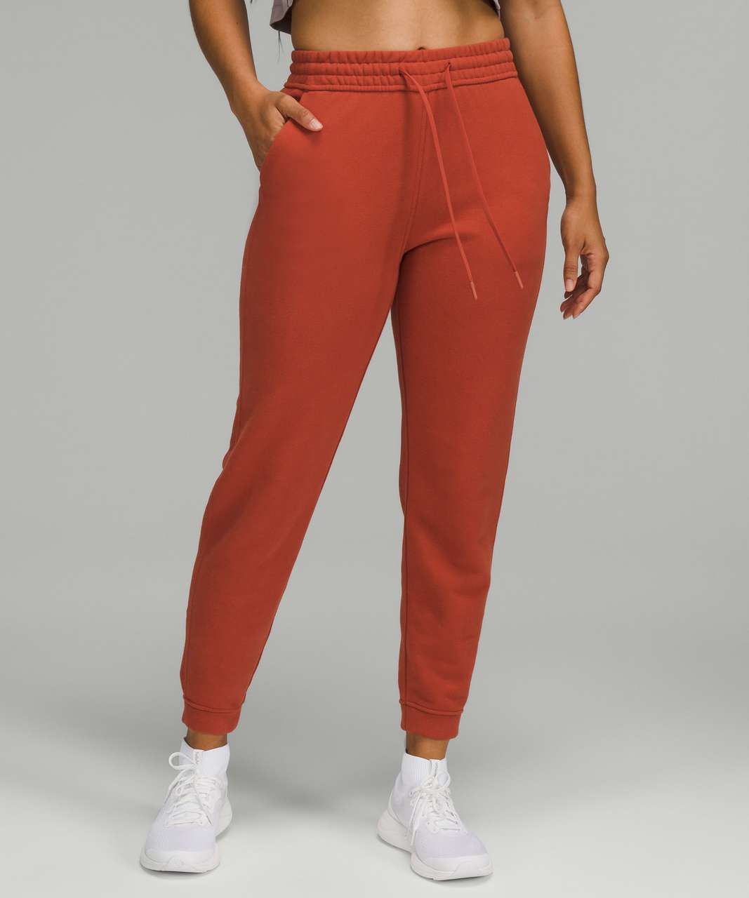 Two Tone Jogger Sweatpants In RED