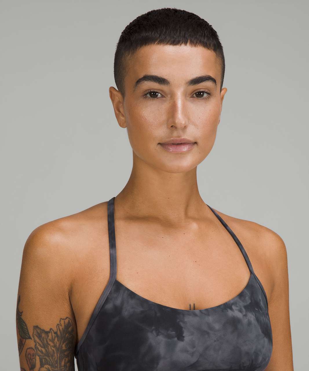 Lululemon Flow Y Nulu Longline Bra *Light Support, A–C Cups - Diamond Dye  Pitch Grey Graphite Grey - lulu fanatics