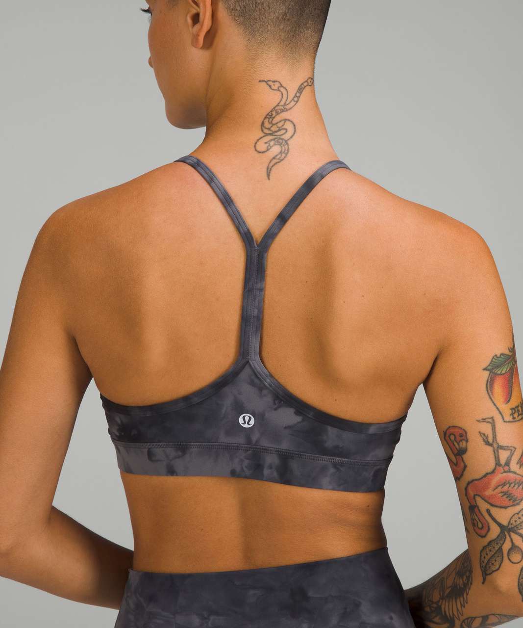 Lululemon Flow Y Nulu Bra *Light Support, A–C Cups - Diamond Dye Pitch Grey Graphite Grey