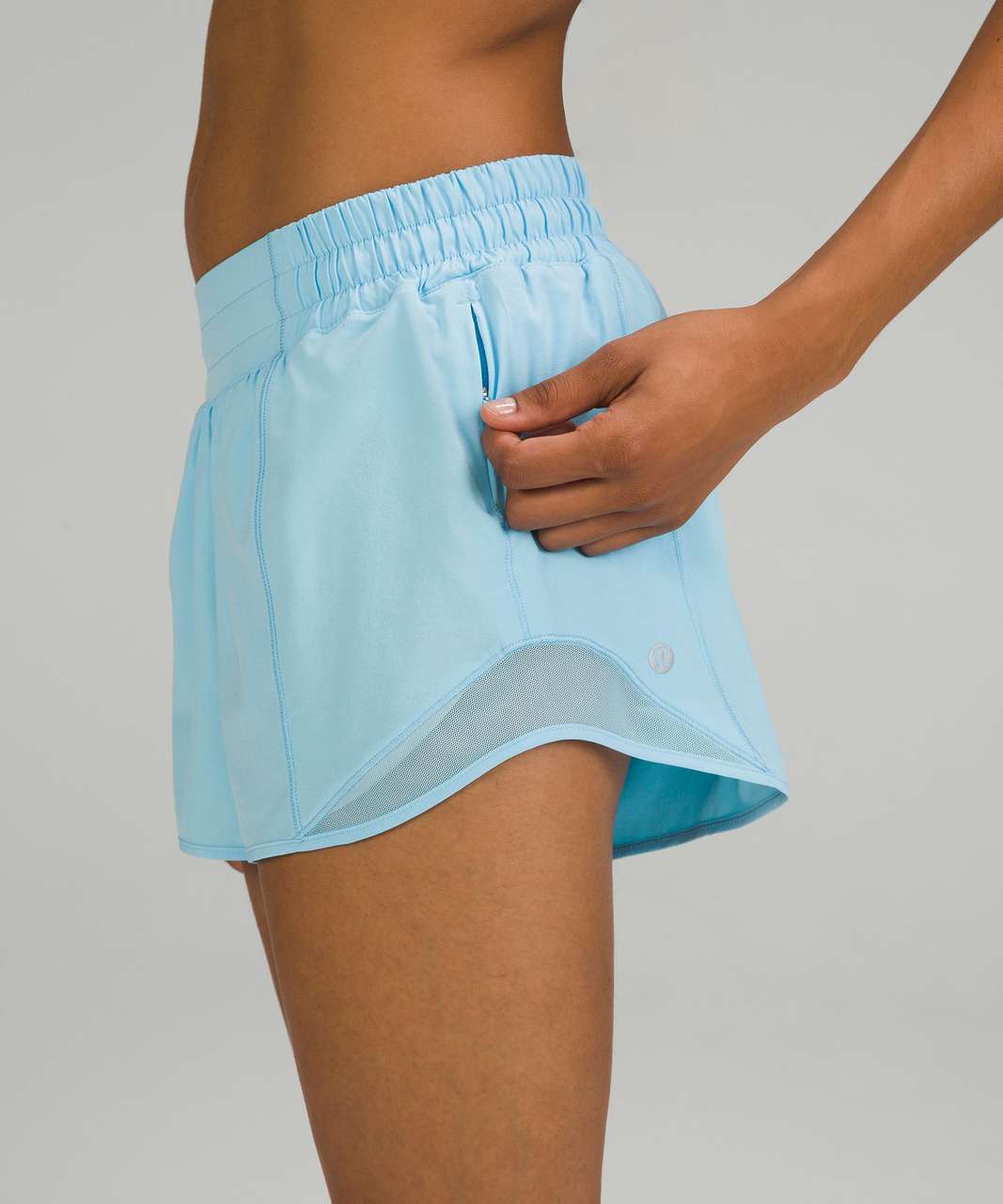 Lululemon Hotty Hot HR Lined Short 4 - Gravel Dust Pastel Blue