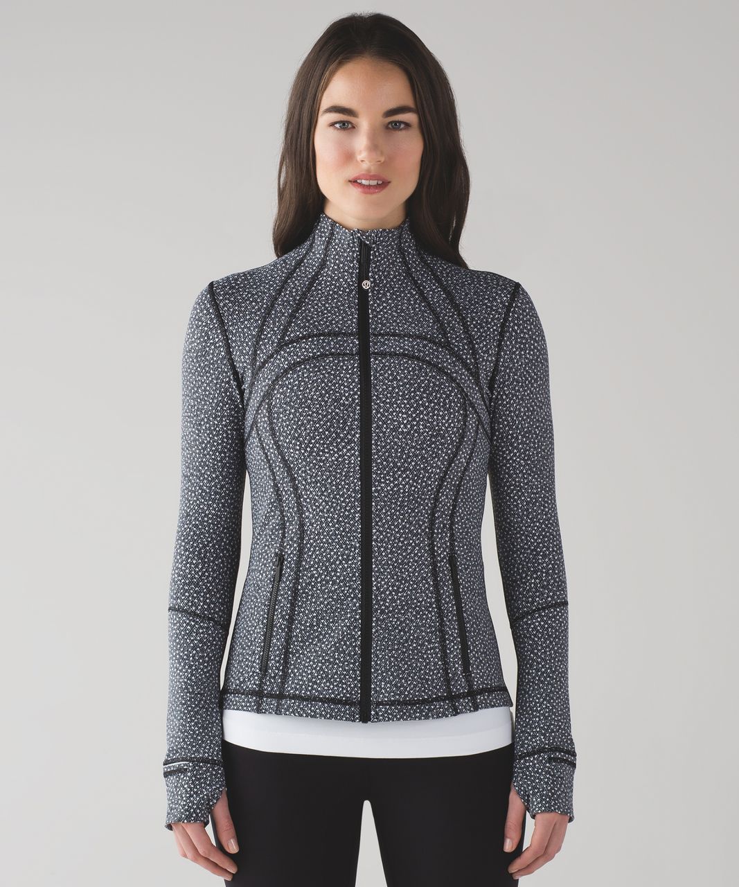 Lululemon Define Jacket - Frozen Fizz White Black - lulu fanatics