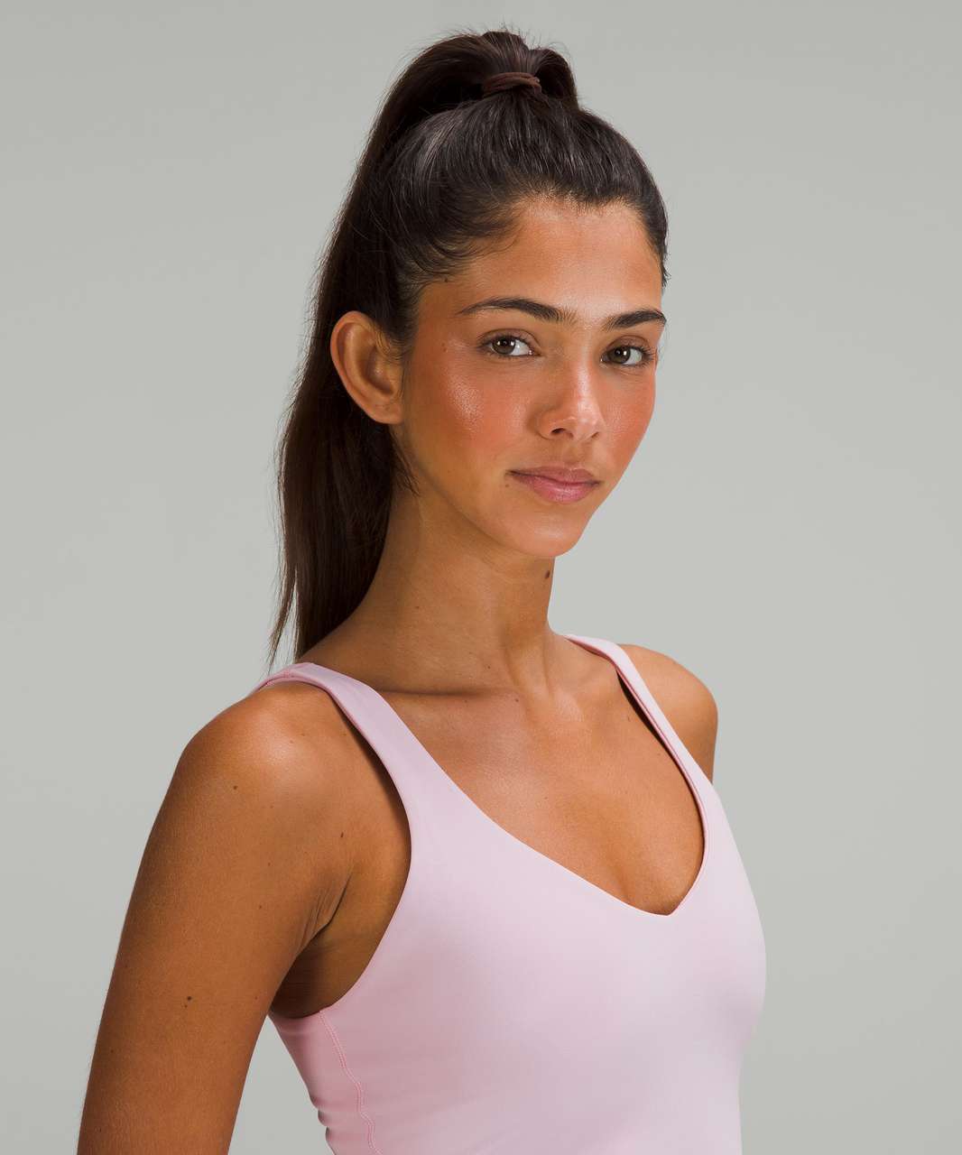 NWT Lululemon Size 2 Align High Neck Tank Crop Built In Bra PKPI Pink Peony