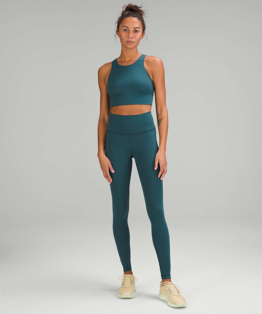 Lululemon Wunder Train High-Rise Tight 28" - Green Jasper