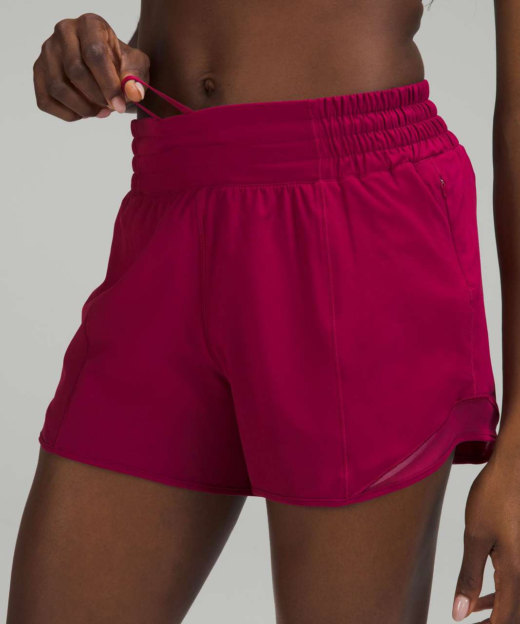 Lululemon Hotty Hot High-Rise Lined Short 4" - Pomegranate