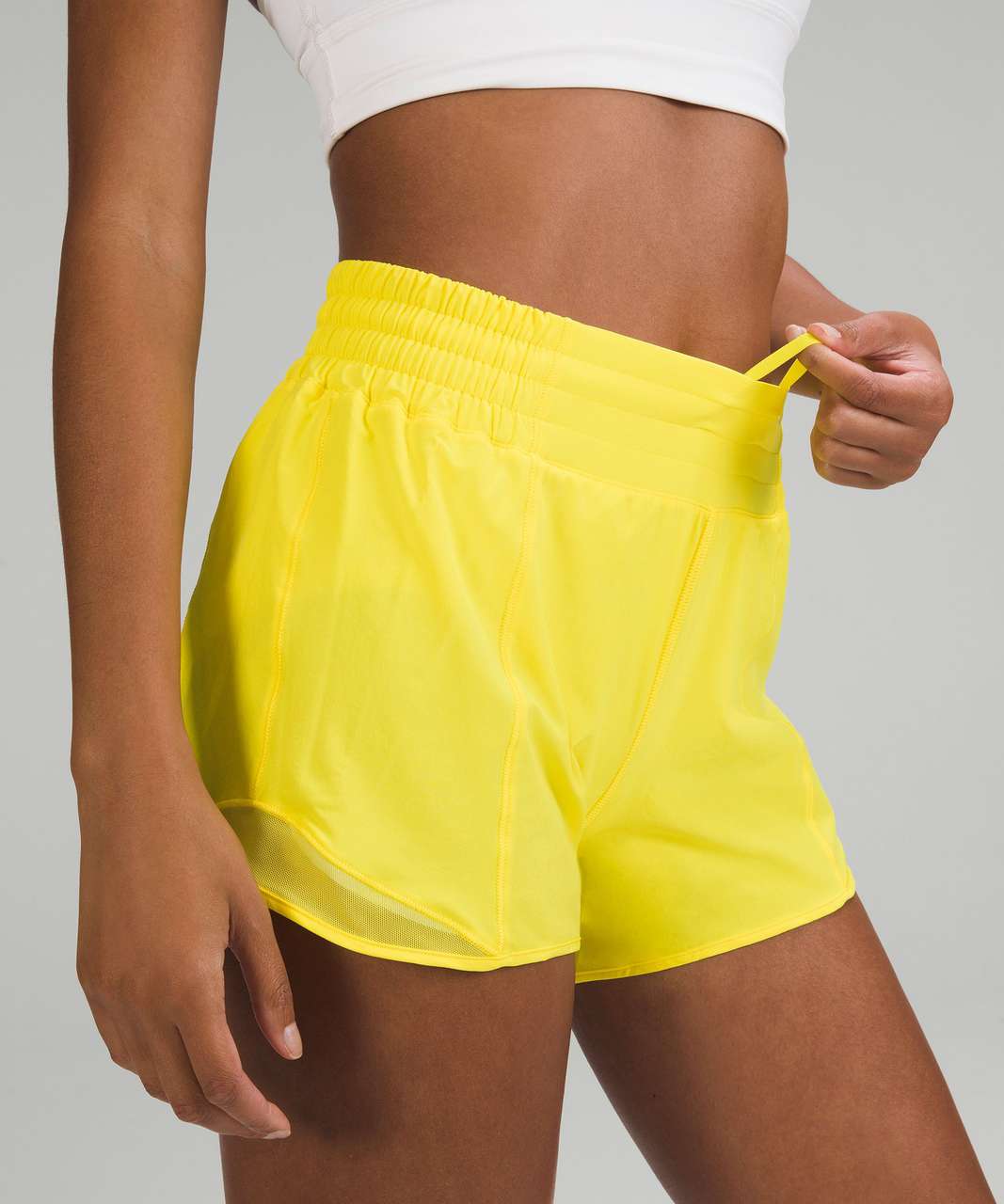 Lululemon Hotty Hot High-Rise Lined Short 4" - Sonic Yellow