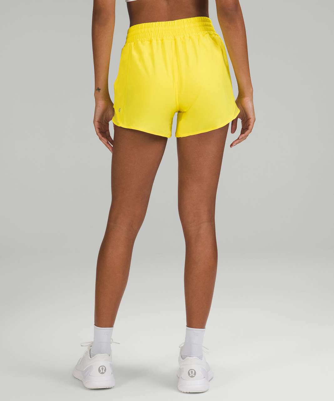 Lululemon Hotty Hot High-Rise Lined Short 4" - Sonic Yellow