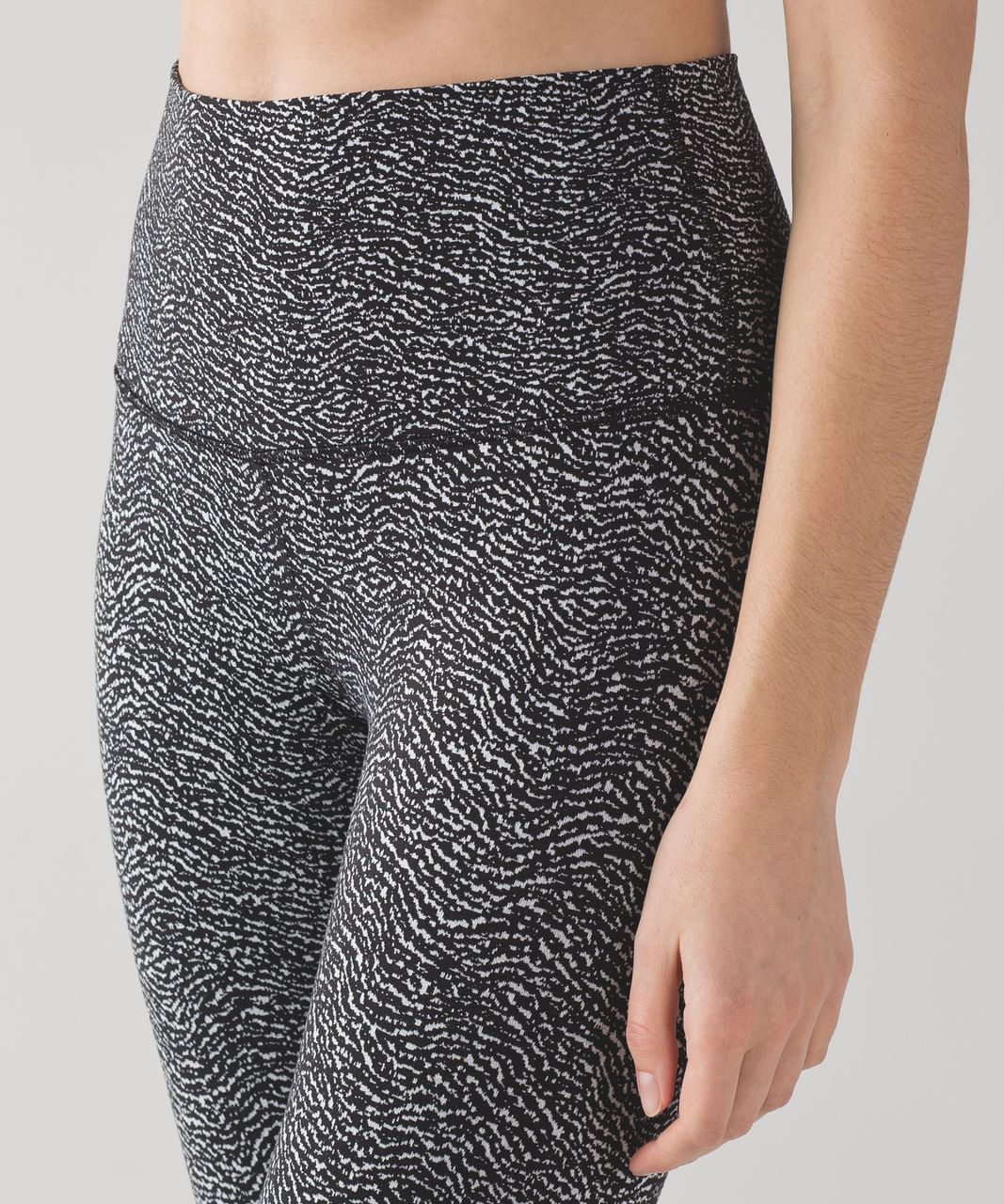 Lululemon Wunder Under Pant (Hi-Rise) - Ice Breaker White Black / Iced Wave White  Black - lulu fanatics