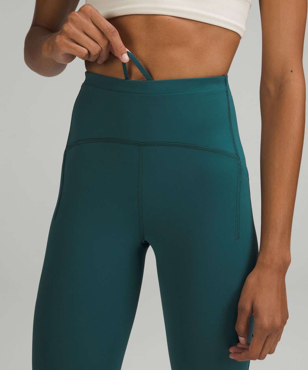 Lululemon Brushed Softstreme Ribbed High-Rise Jogger - Green Jasper - lulu  fanatics