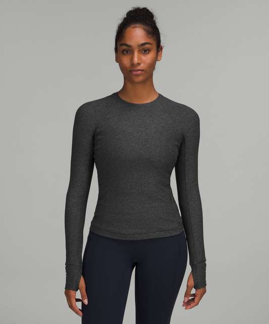 Lululemon Its Rulu Run Long Sleeve Shirt - Heathered True Navy