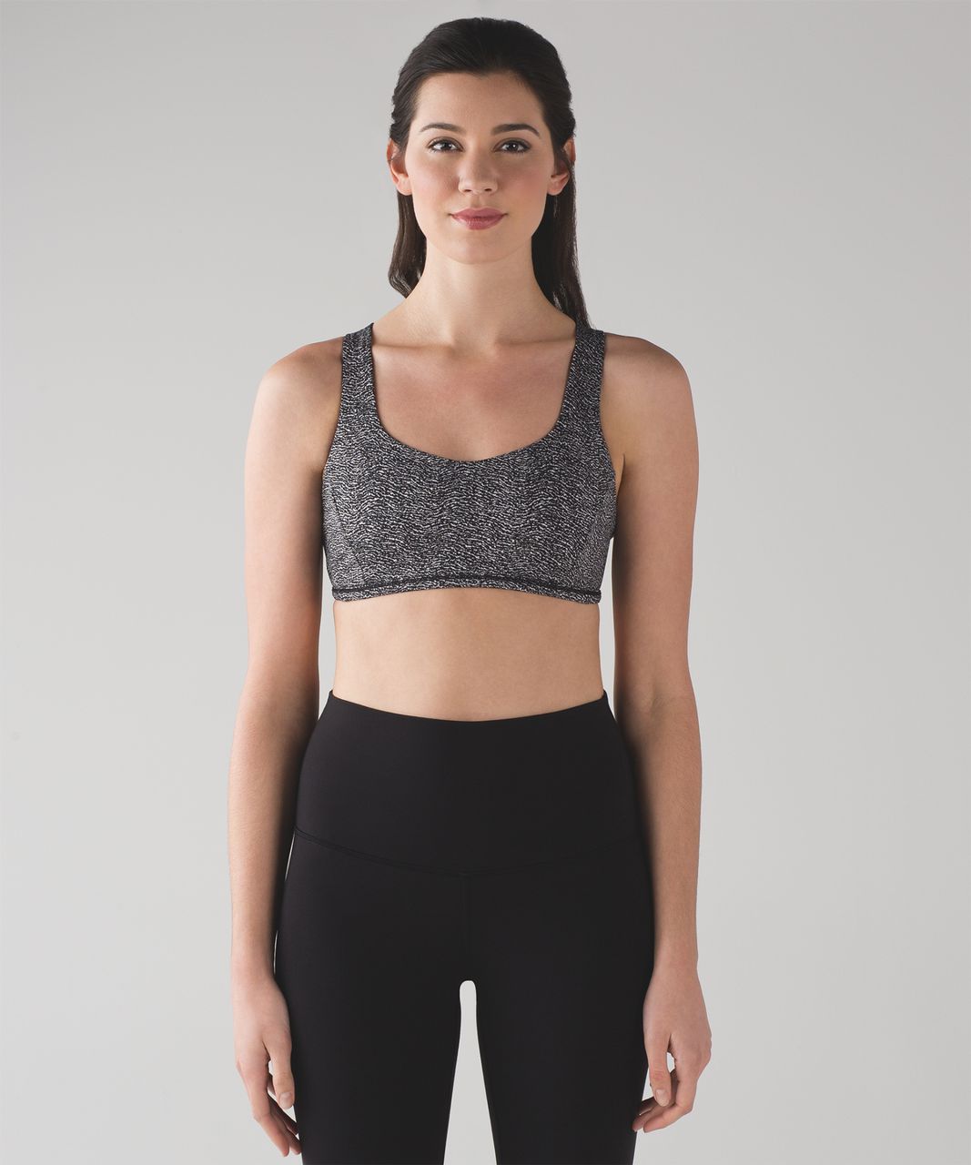 Lululemon Free To Be Tranquil Bra - Power Luxtreme Ripple Jacquard Black White