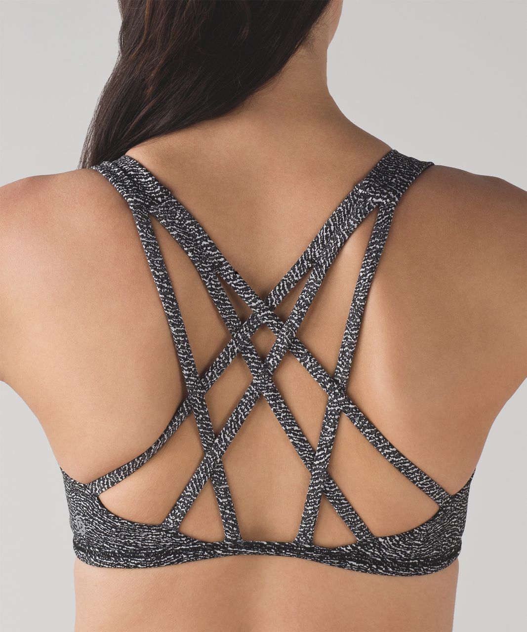 Lululemon Free To Be Tranquil Bra - Power Luxtreme Ripple Jacquard Black White