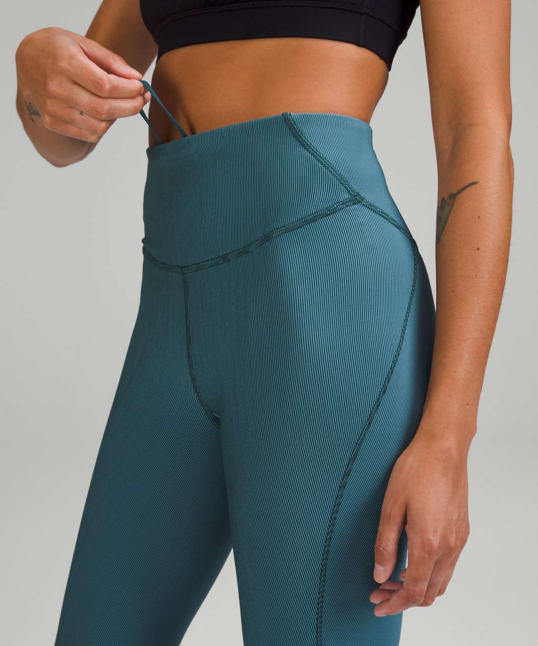 Lululemon Base Pace High-Rise Tight 25 *Two-Tone Ribbed - Green