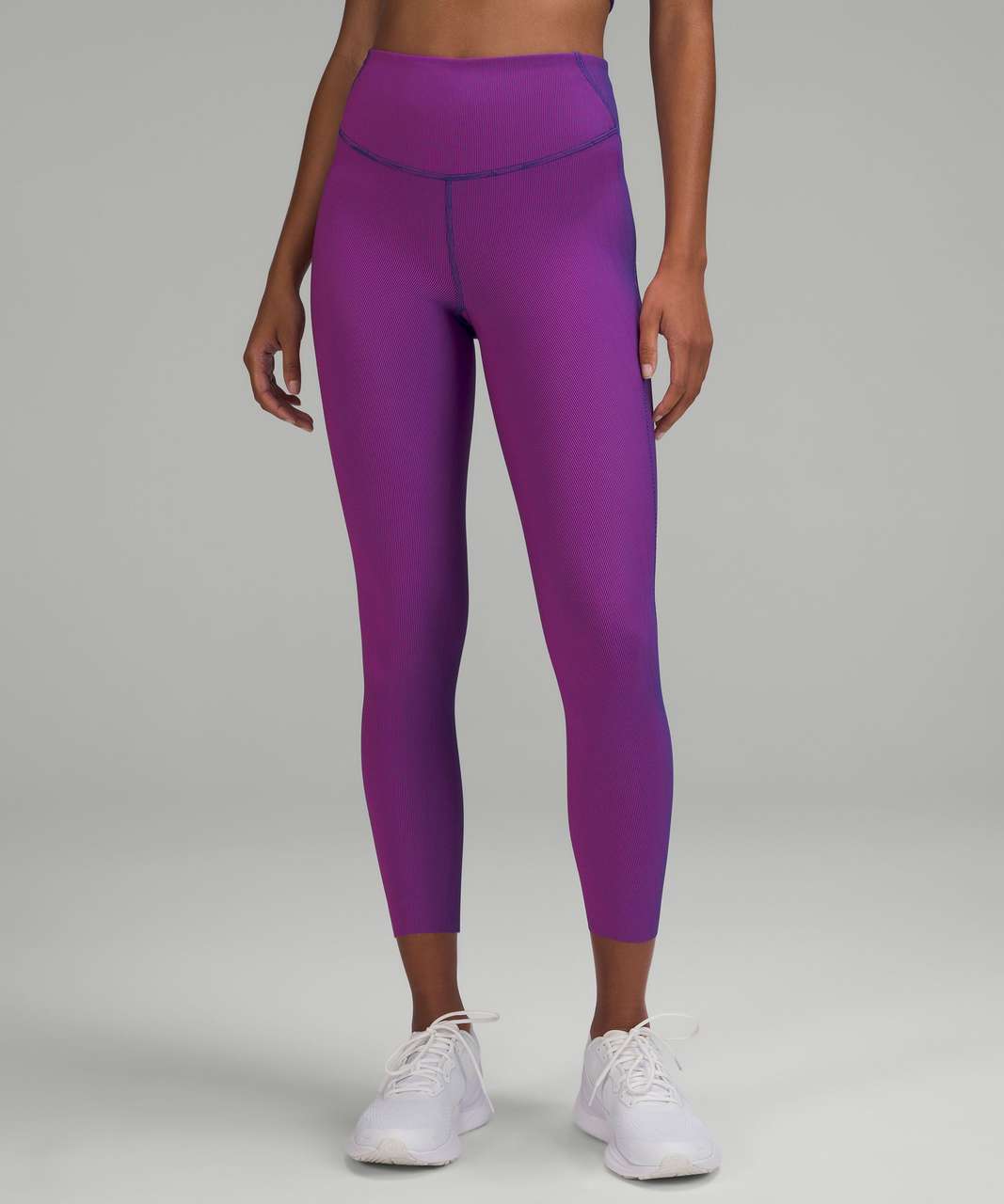 Lululemon Base Pace High-Rise Tight 25" *Two-Tone Ribbed - Psychic / Sonic Pink