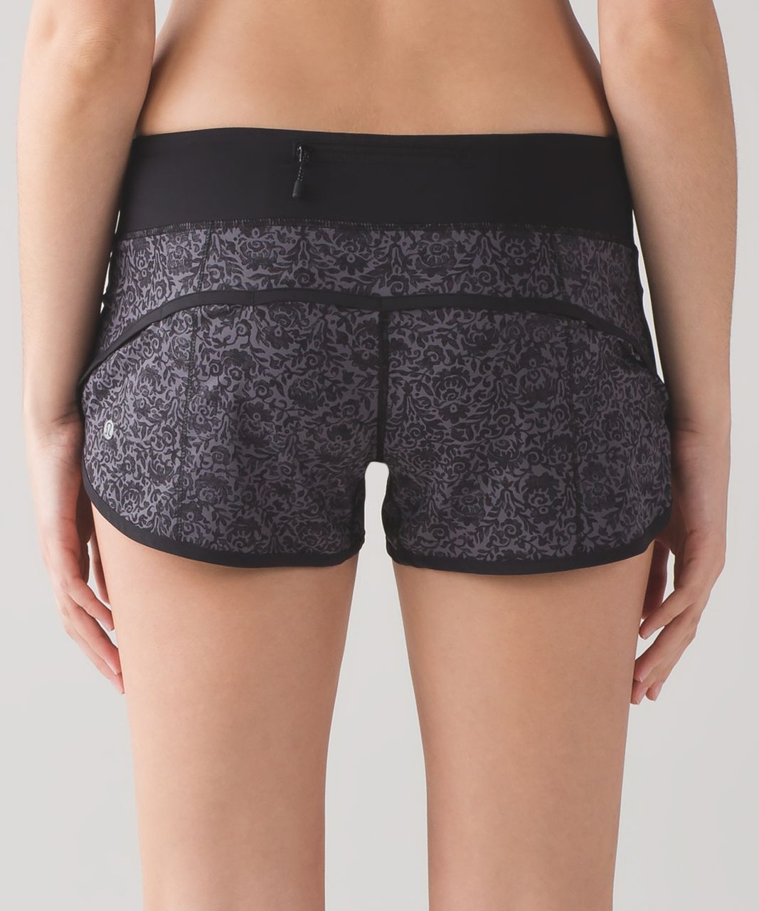 Lululemon Speed Short (2 1/2) - Flossy Dark Carbon Black / Black