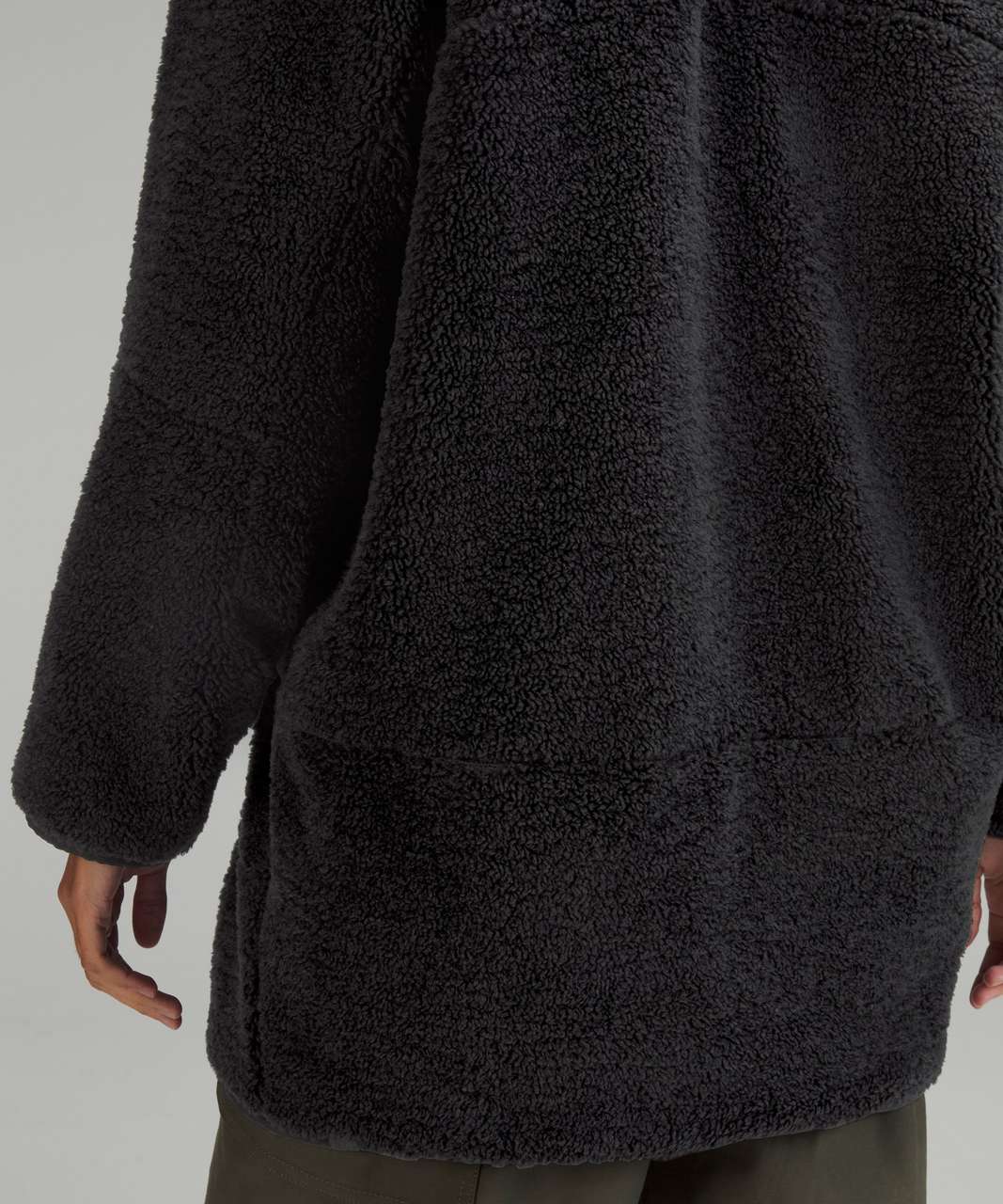 Lululemon Collarless Textured Fleece Full Zip - Black
