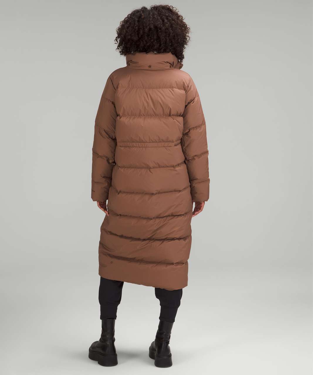 Lululemon Wunder Puff Long Jacket - Roasted Brown - lulu fanatics