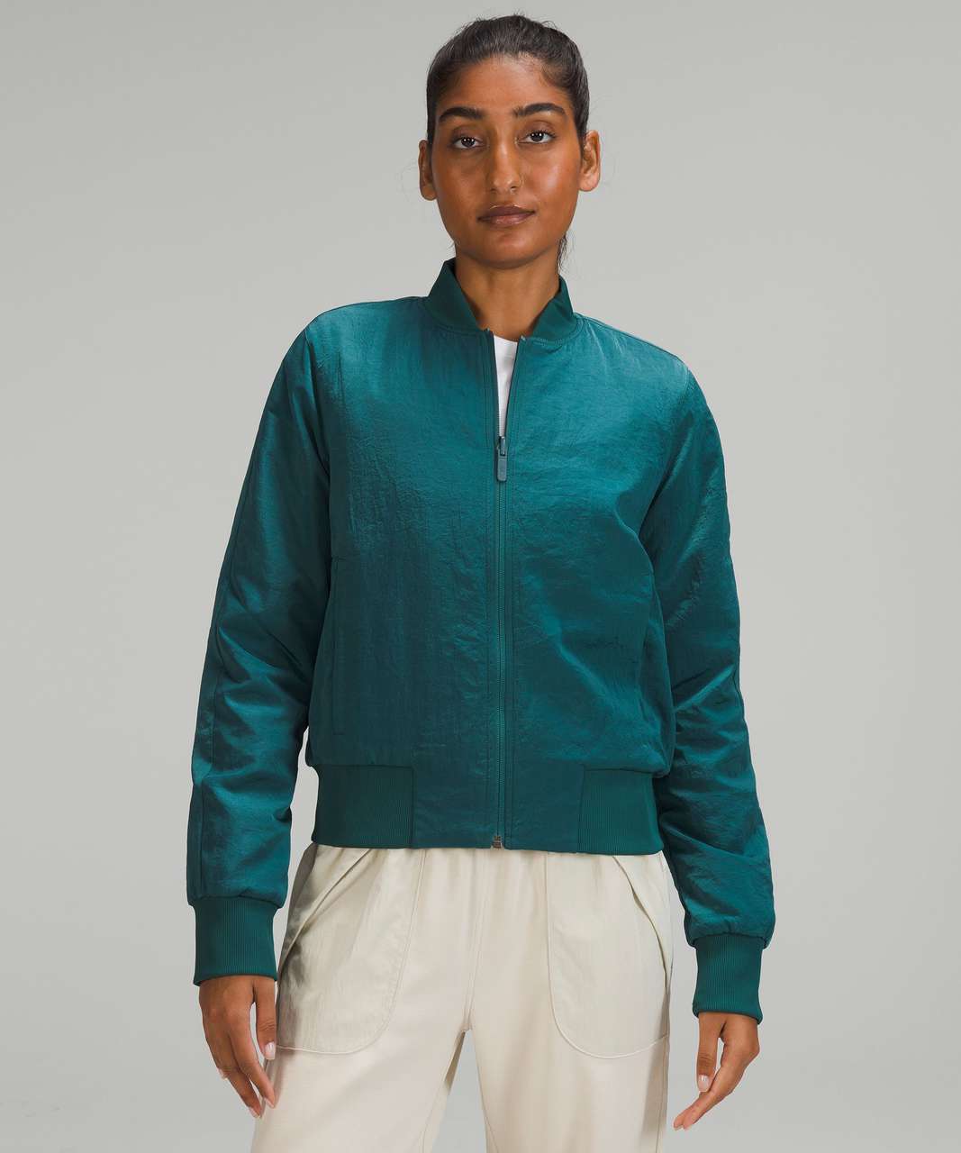 Lululemon Non-Stop Bomber Jacket - Green Jasper