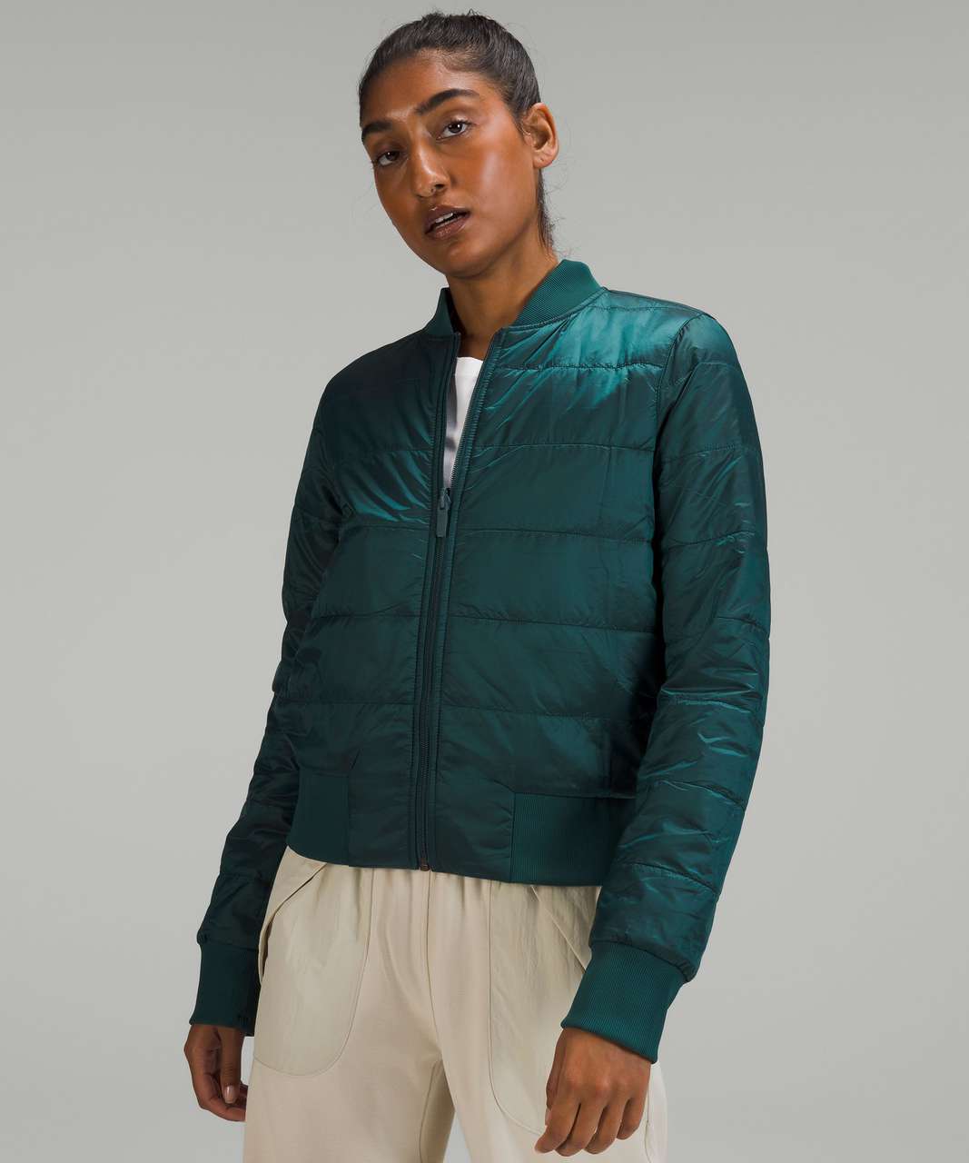 Lululemon Non-Stop Bomber Jacket - Green Jasper