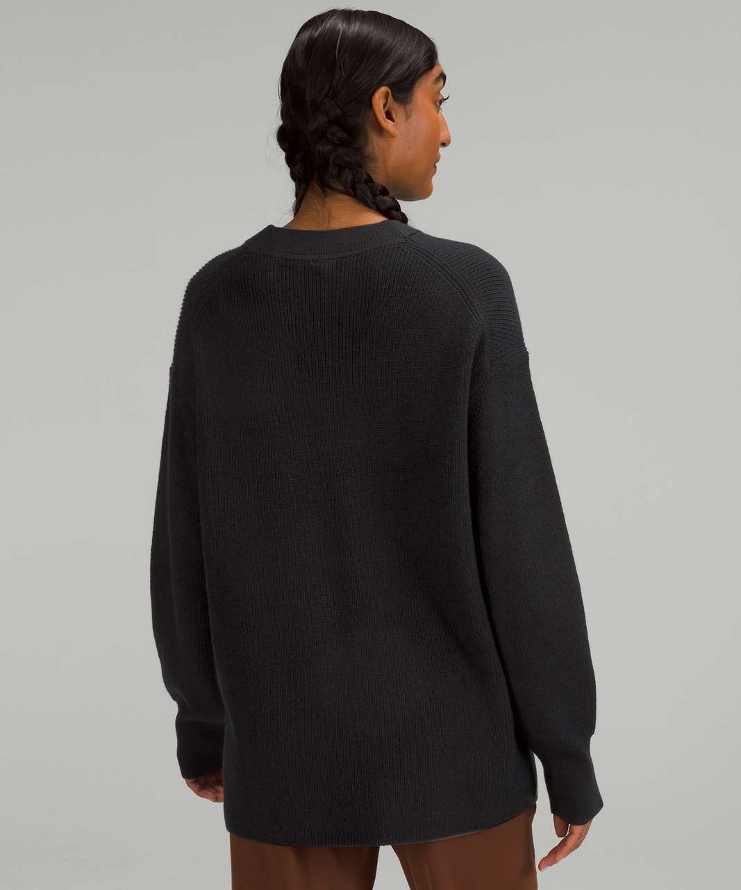 Lululemon Merino Wool-Blend Ribbed Crewneck Sweater - Black