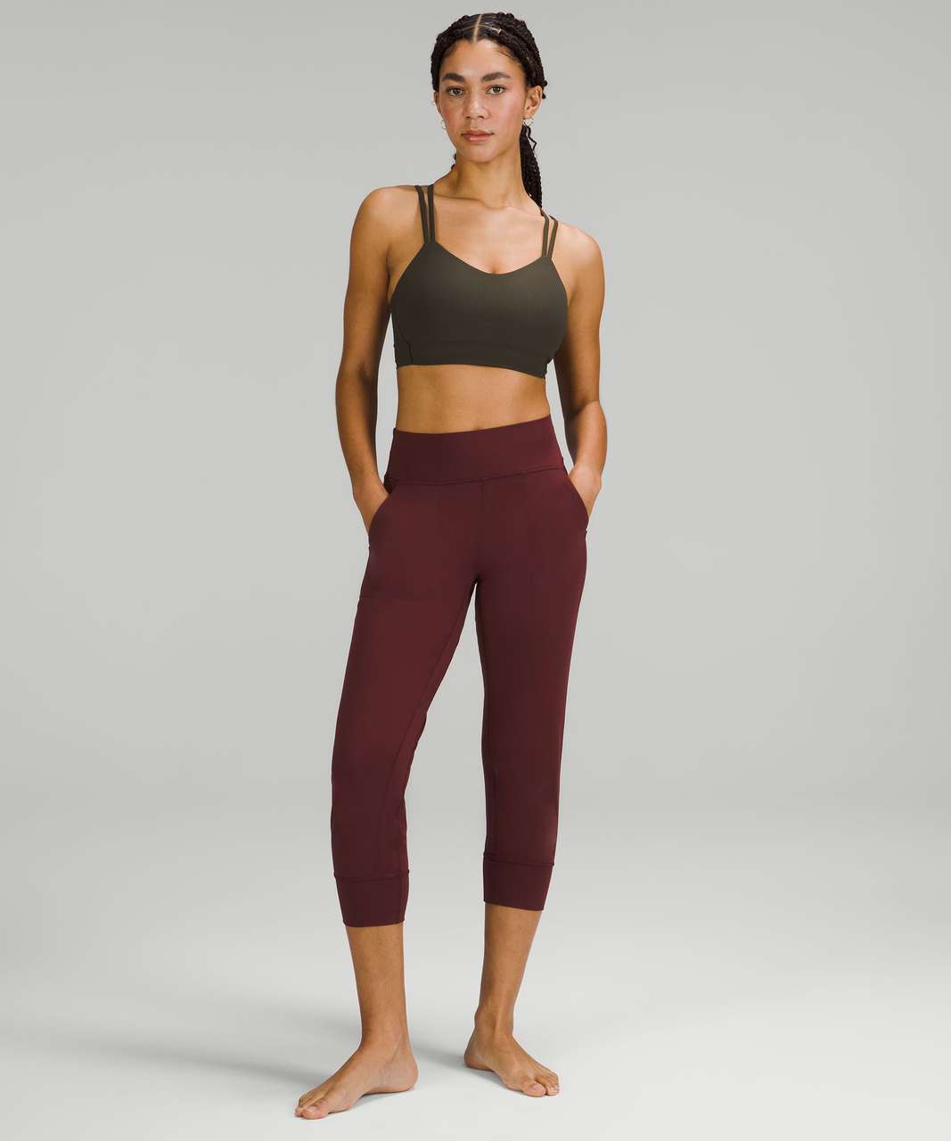 Lululemon Align High-Rise Cropped Jogger - Red Merlot - lulu fanatics