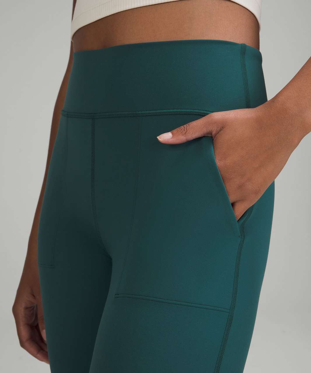 lululemon Align™ Ribbed High-Rise Crop 23, Green Jasper