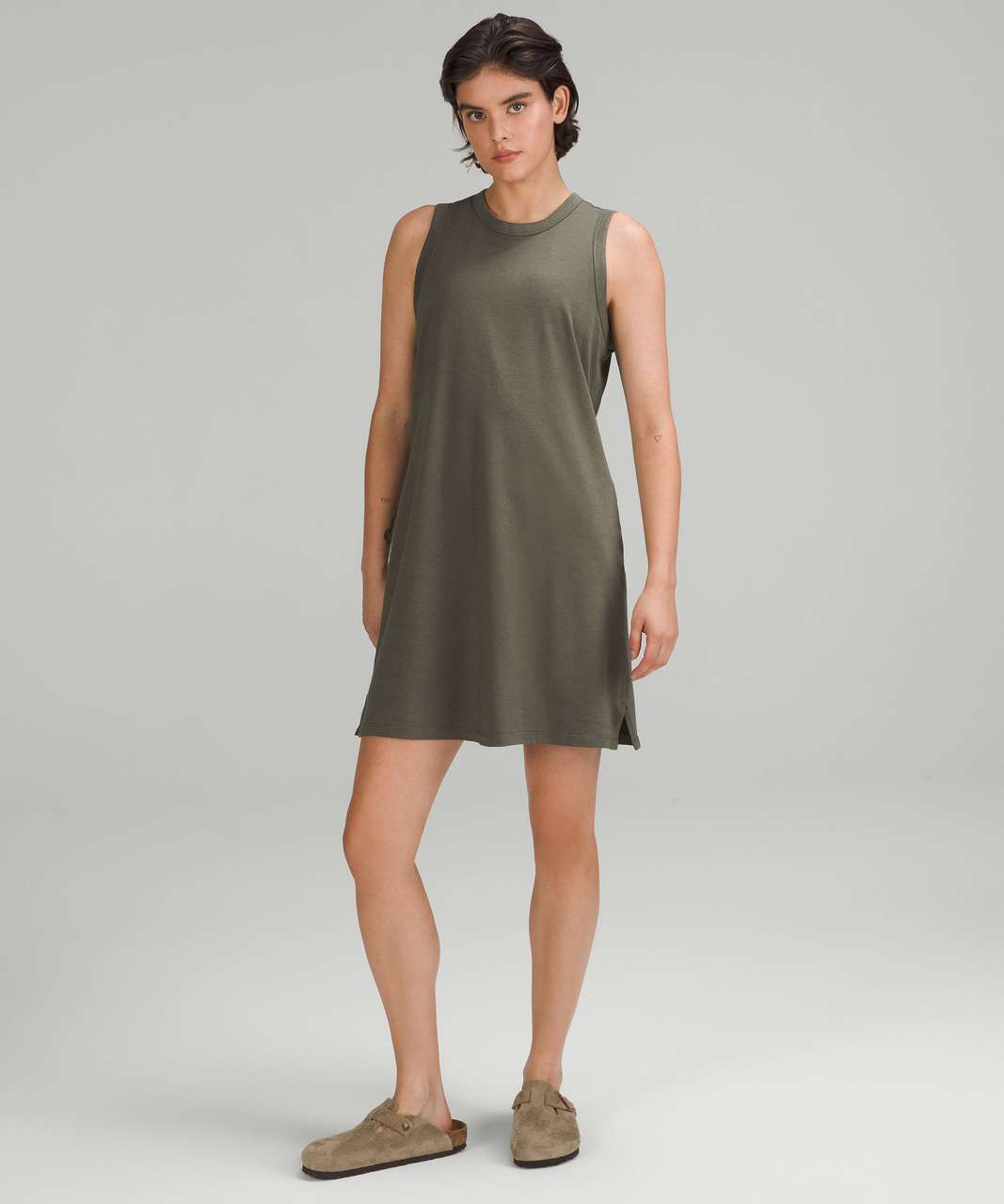 Lululemon Classic-Fit Cotton-Blend Dress - Army Green