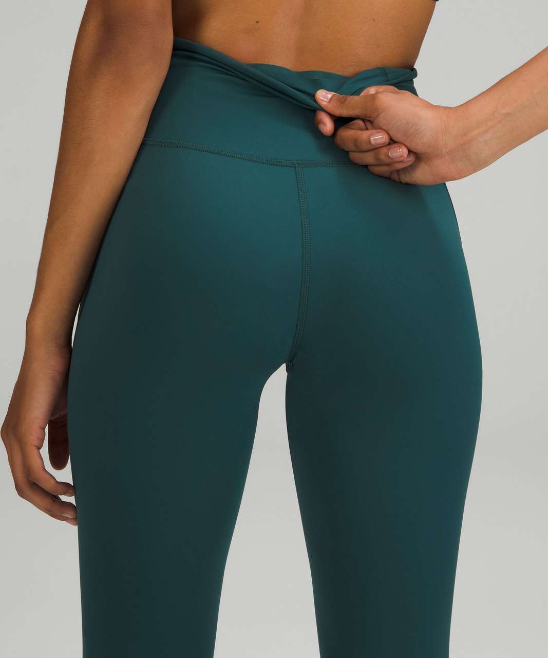 Lululemon Base Pace HR Crop 23” Brushed NULUX Size 8 Everglade Green EVRG  50666