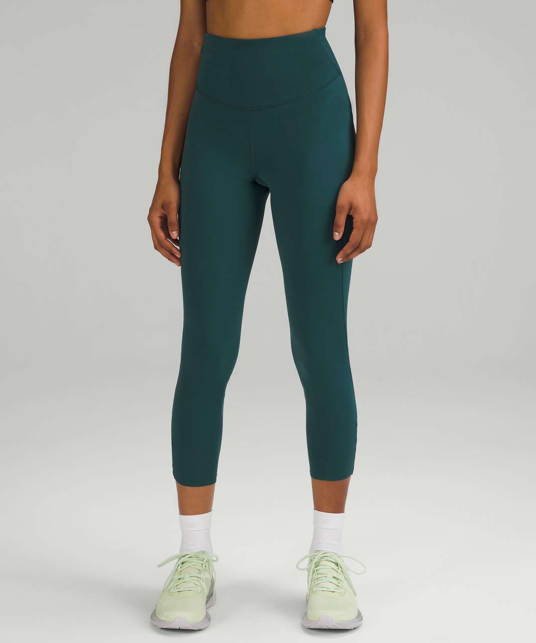 Lululemon Base Pace High-Rise Crop 23 - Everglade Green - lulu fanatics