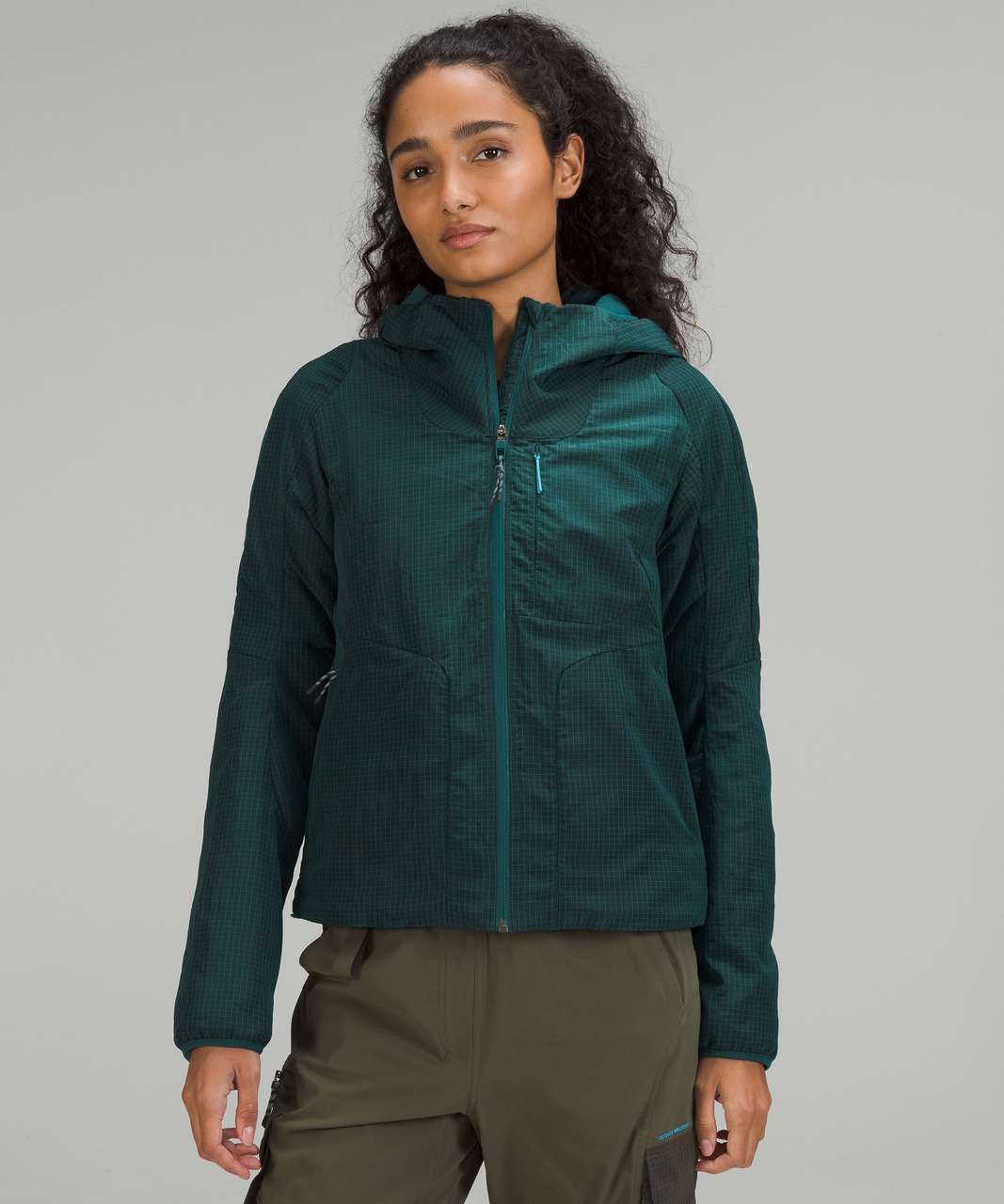 Lululemon InStill Jacket Running Zip Up Yoga Spruce Green Luxtreme