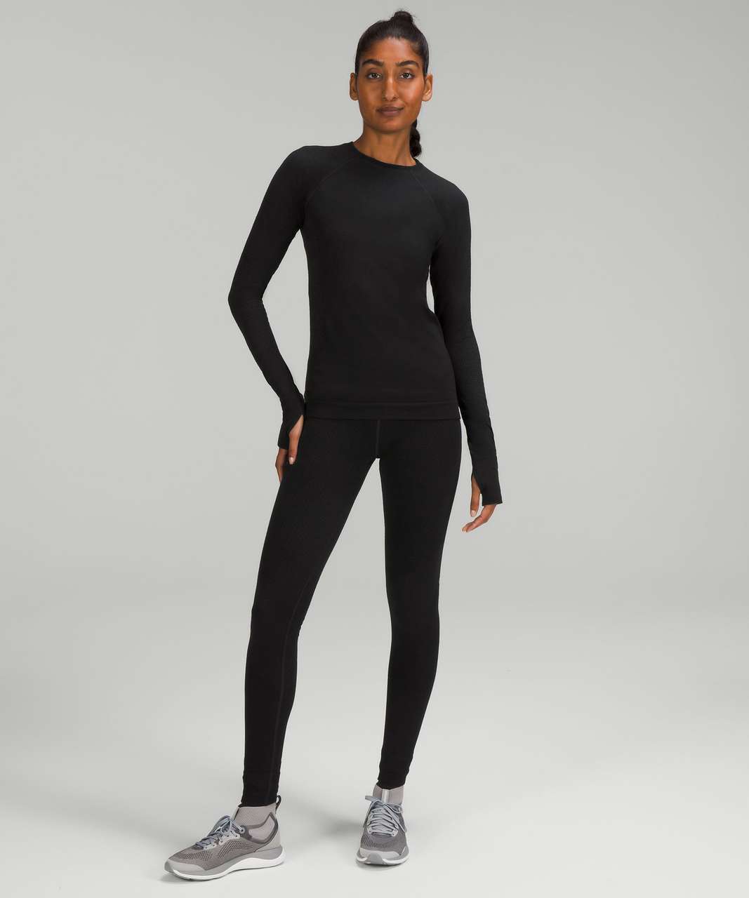 Lululemon Keep the Heat Thermal High-Rise Tight 28 *Colourblock - Black /  Graphite Grey - lulu fanatics